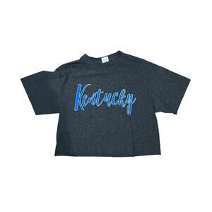 Kentucky Wildcats Grey Blue Graphic Kentucky Short Sleeve Crew Neck Size Medium